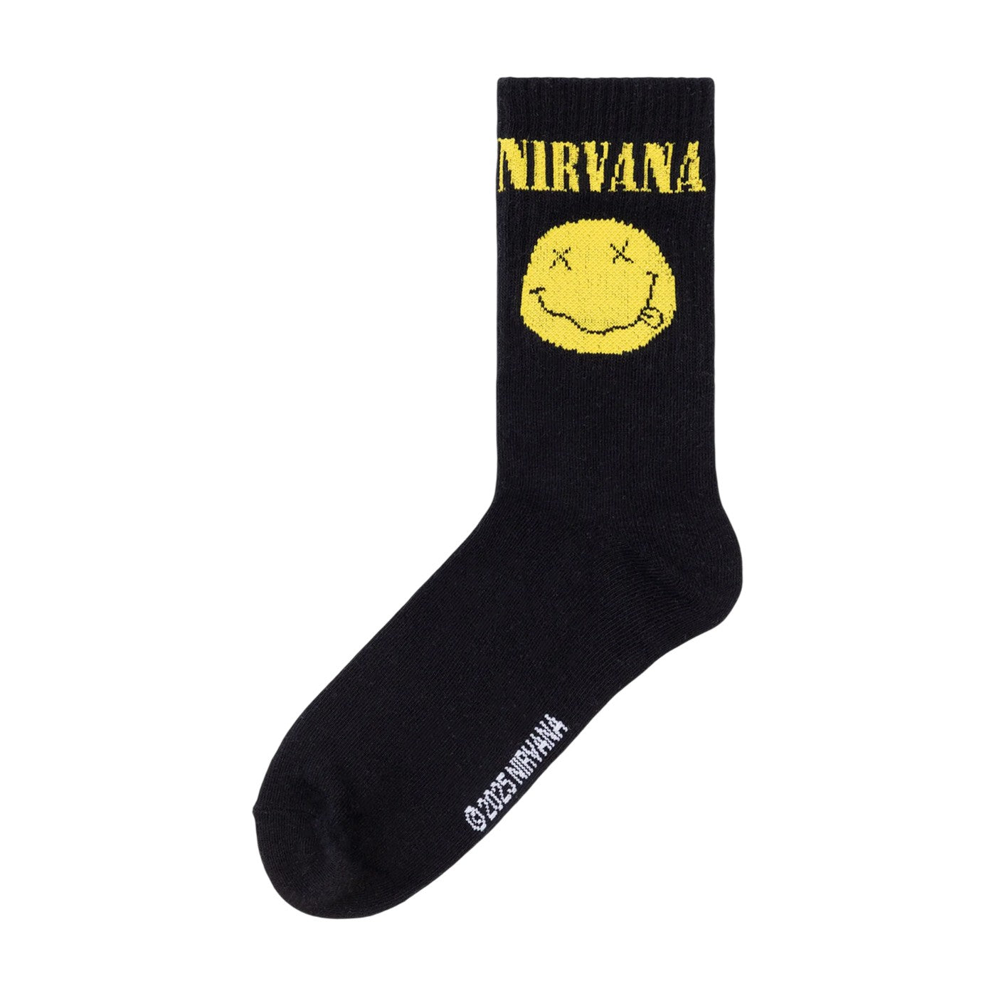 Multicoloured - Back - Nirvana Mens Logo Calf-Length Socks (Pack of 3)