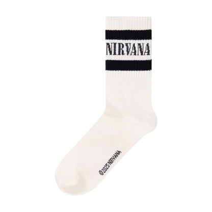 Multicoloured - Side - Nirvana Mens Logo Calf-Length Socks (Pack of 3)