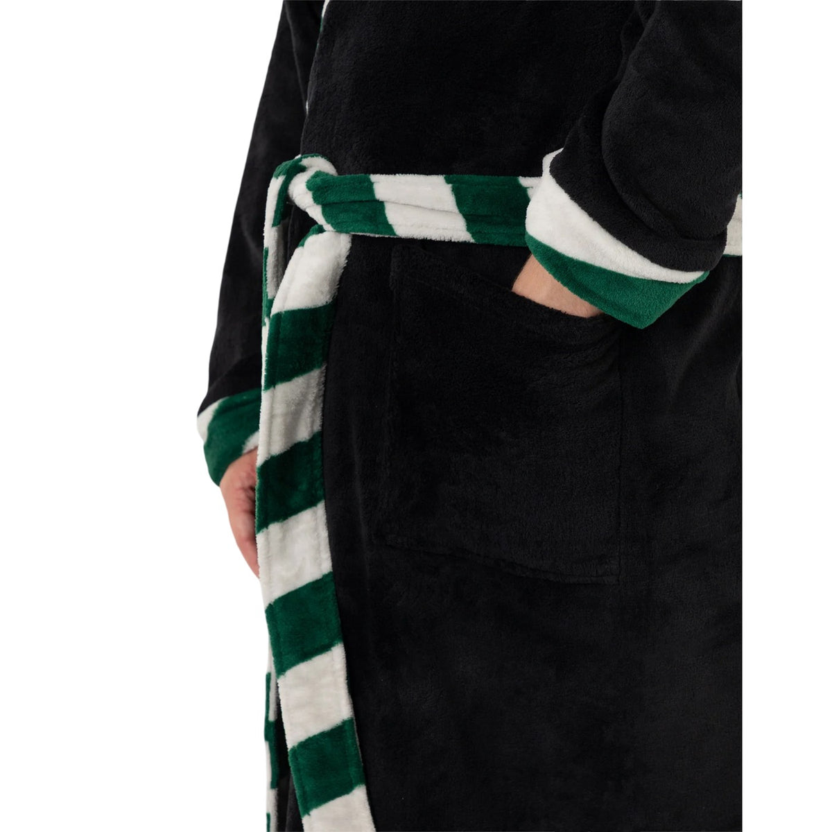 Black - Pack Shot - Harry Potter Unisex Adult Slytherin Hooded Robe