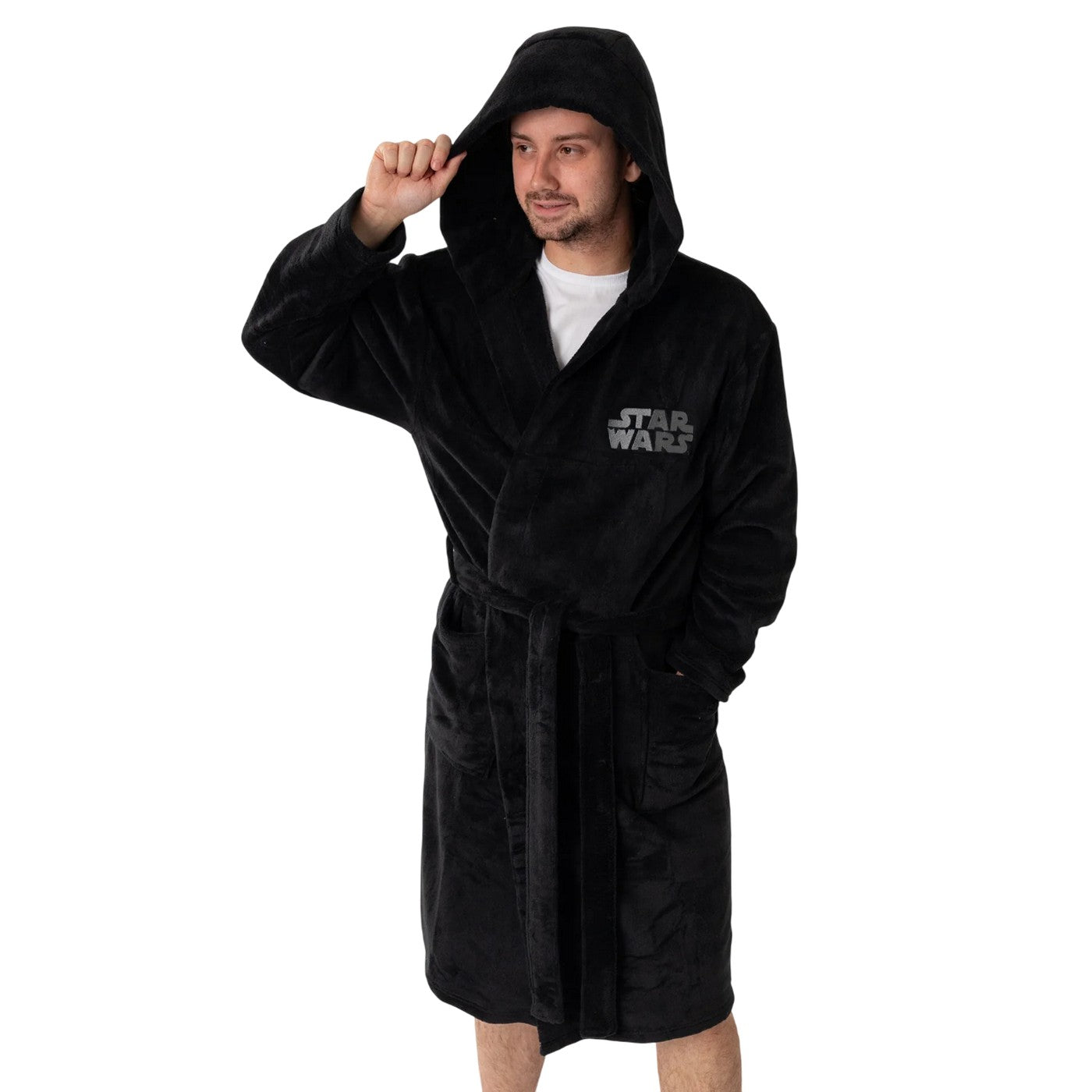 Black - Close up - Star Wars Mens Darth Vader Hooded Robe