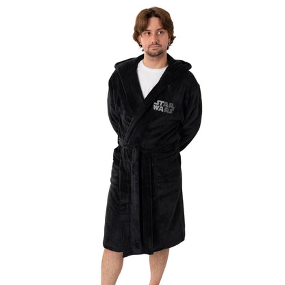 Black - Front - Star Wars Mens Darth Vader Hooded Robe