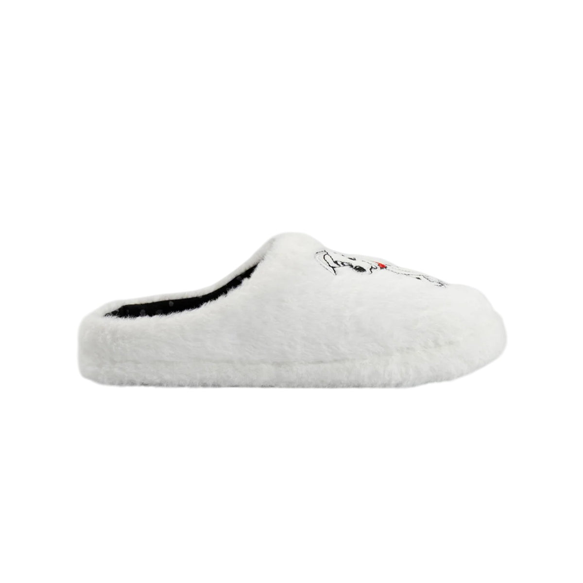 White - Back - 101 Dalmatians Womens-Ladies Mule Slippers