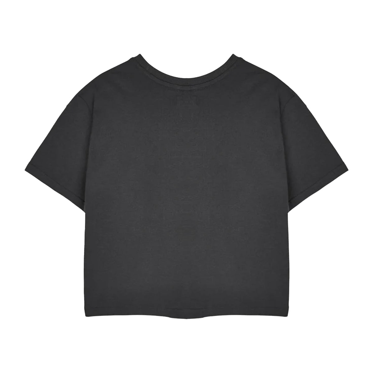 Charcoal - Back - Hot Wheels Womens-Ladies Pastel Logo Crop T-Shirt