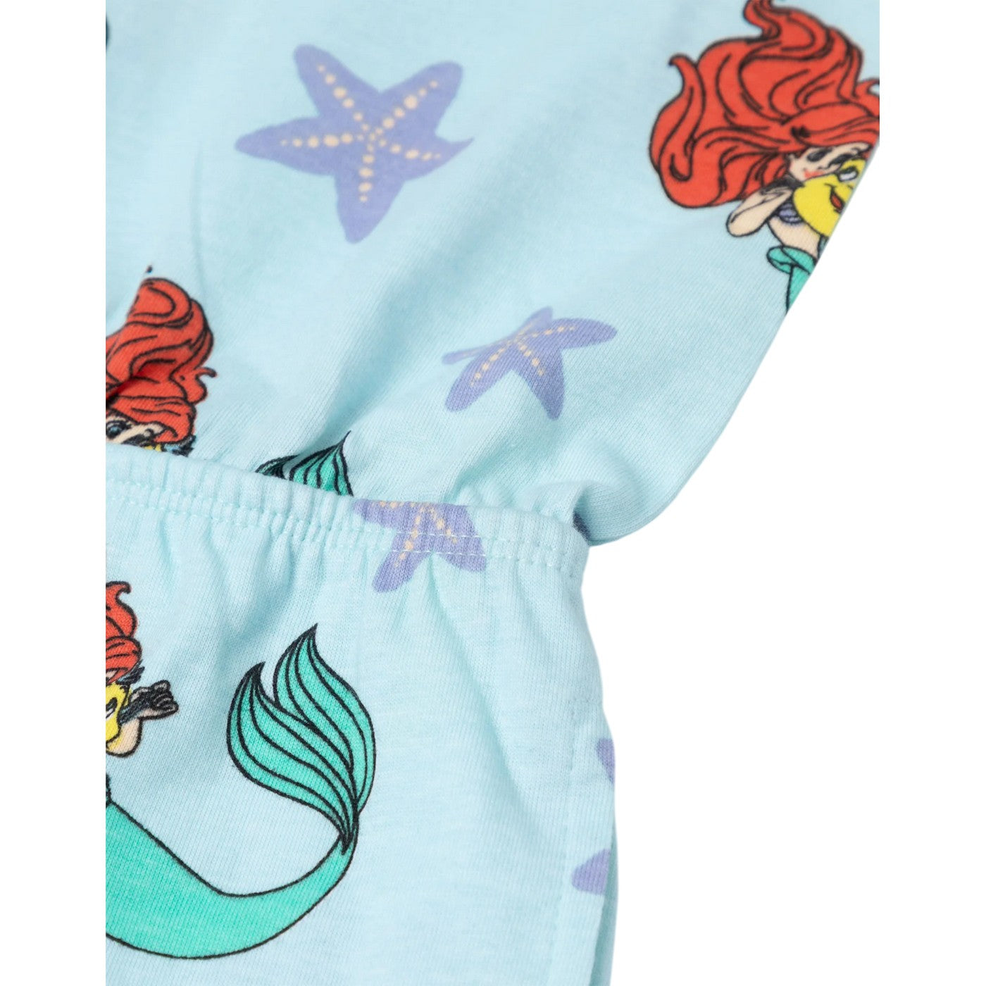 Blue - Lifestyle - The Little Mermaid Girls Ariel & Flounder All-Over Print Sleeveless Playsuit