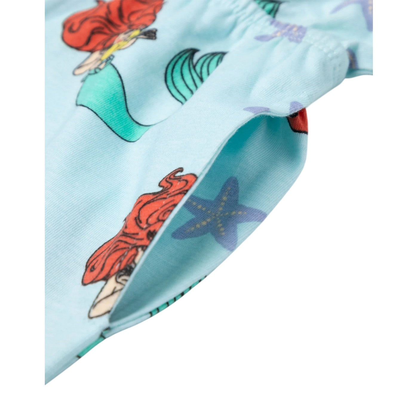 Blue - Pack Shot - The Little Mermaid Girls Ariel & Flounder All-Over Print Sleeveless Playsuit
