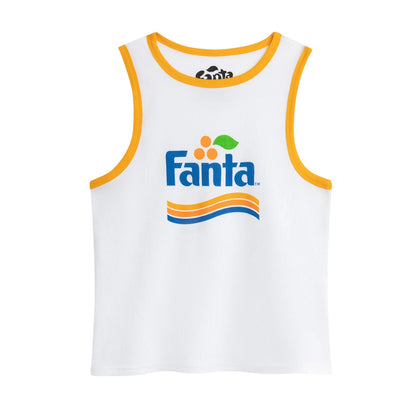 Orange-White - Back - Fanta Womens-Ladies Short-Sleeved Short Pyjama Set