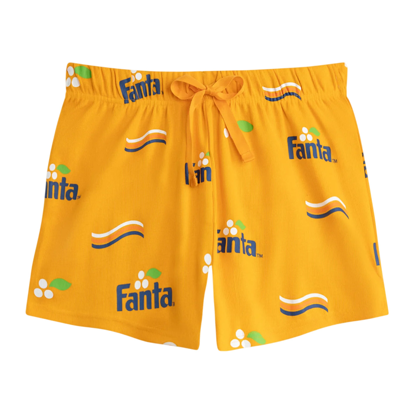 Orange-White - Lifestyle - Fanta Womens-Ladies Short-Sleeved Short Pyjama Set