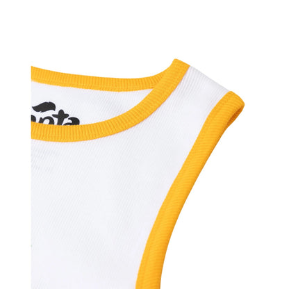 Orange-White - Pack Shot - Fanta Womens-Ladies Short-Sleeved Short Pyjama Set