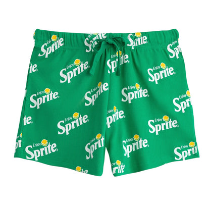 Green-White - Lifestyle - Sprite Womens-Ladies Enjoy Short-Sleeved Short Pyjama Set