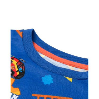Blue - Close up - Fireman Sam Boys Long Pyjama Set