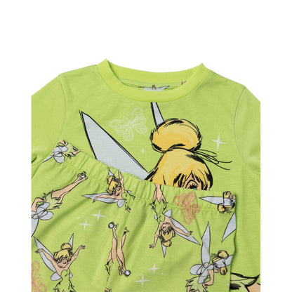 Green - Lifestyle - Tinkerbell Girls Butterflies Long Pyjama Set