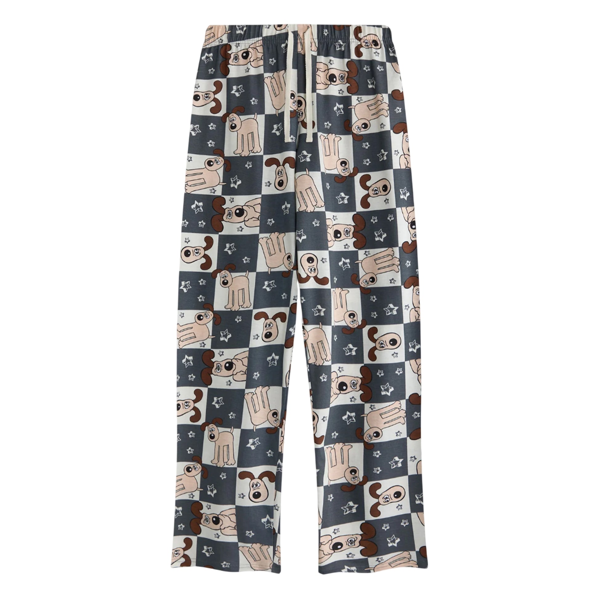 Off White - Lifestyle - Wallace and Gromit Womens-Ladies Tea Time Short-Sleeved Long Pyjama Set Set