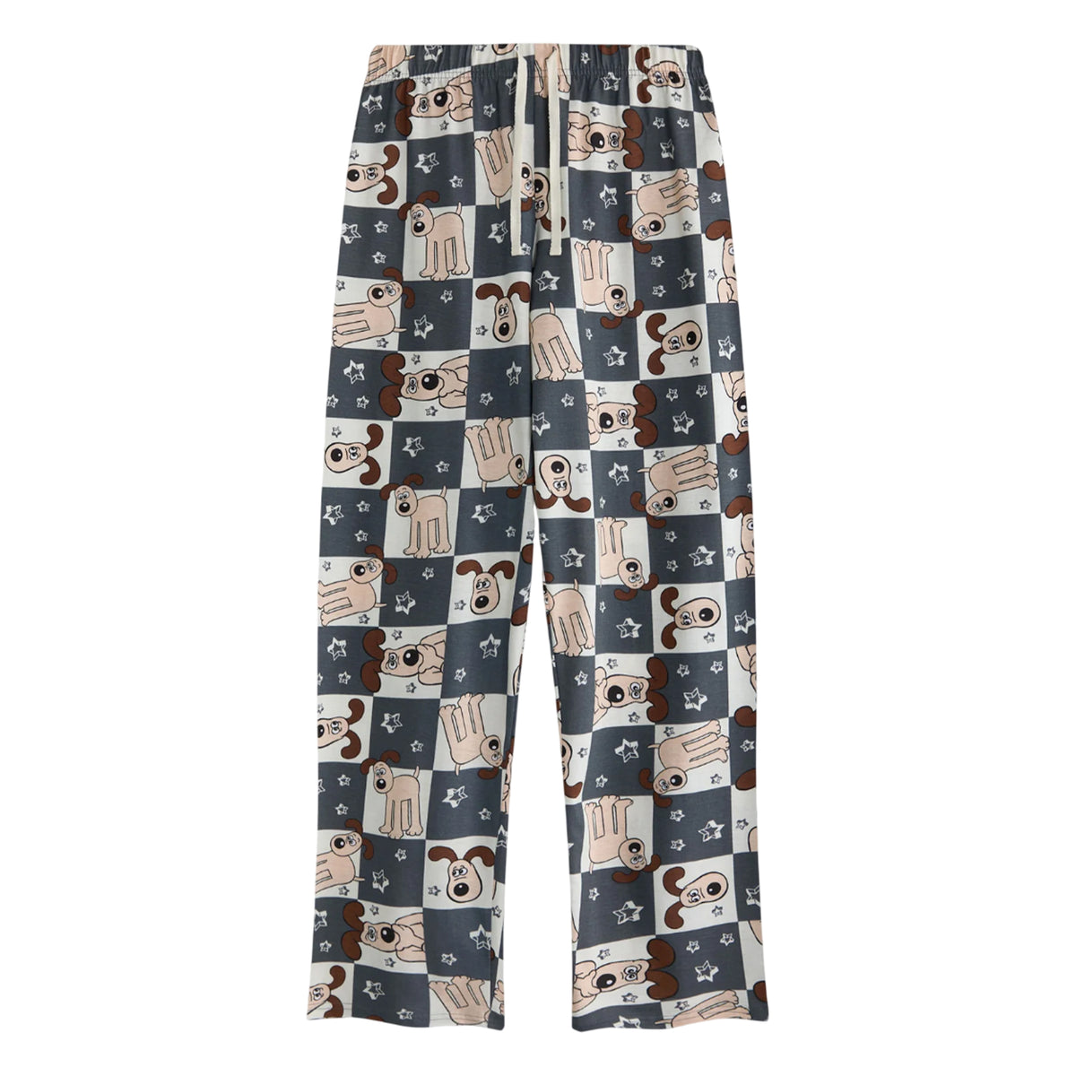 Off White - Lifestyle - Wallace and Gromit Womens-Ladies Tea Time Short-Sleeved Long Pyjama Set Set