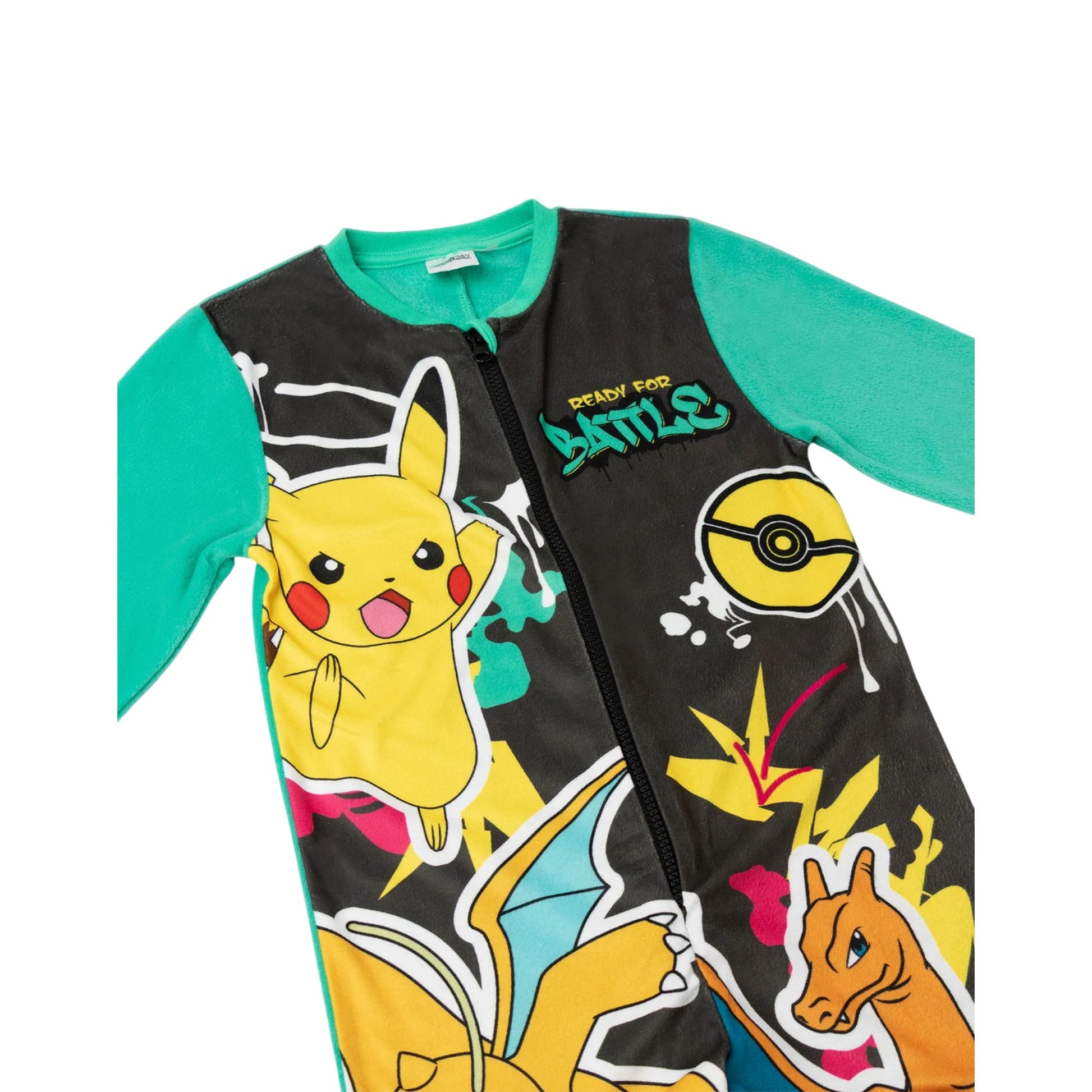 Multicoloured - Side - Pokemon Boys Characters All-In-One Nightwear