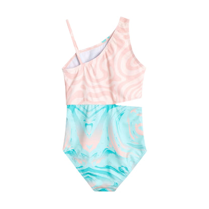 Multicoloured - Back - Moana Girls Best Friends One Piece Swimsuit