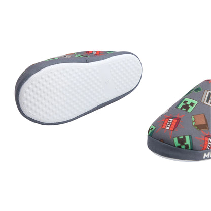 Grey - Lifestyle - Minecraft Boys Characters Slippers