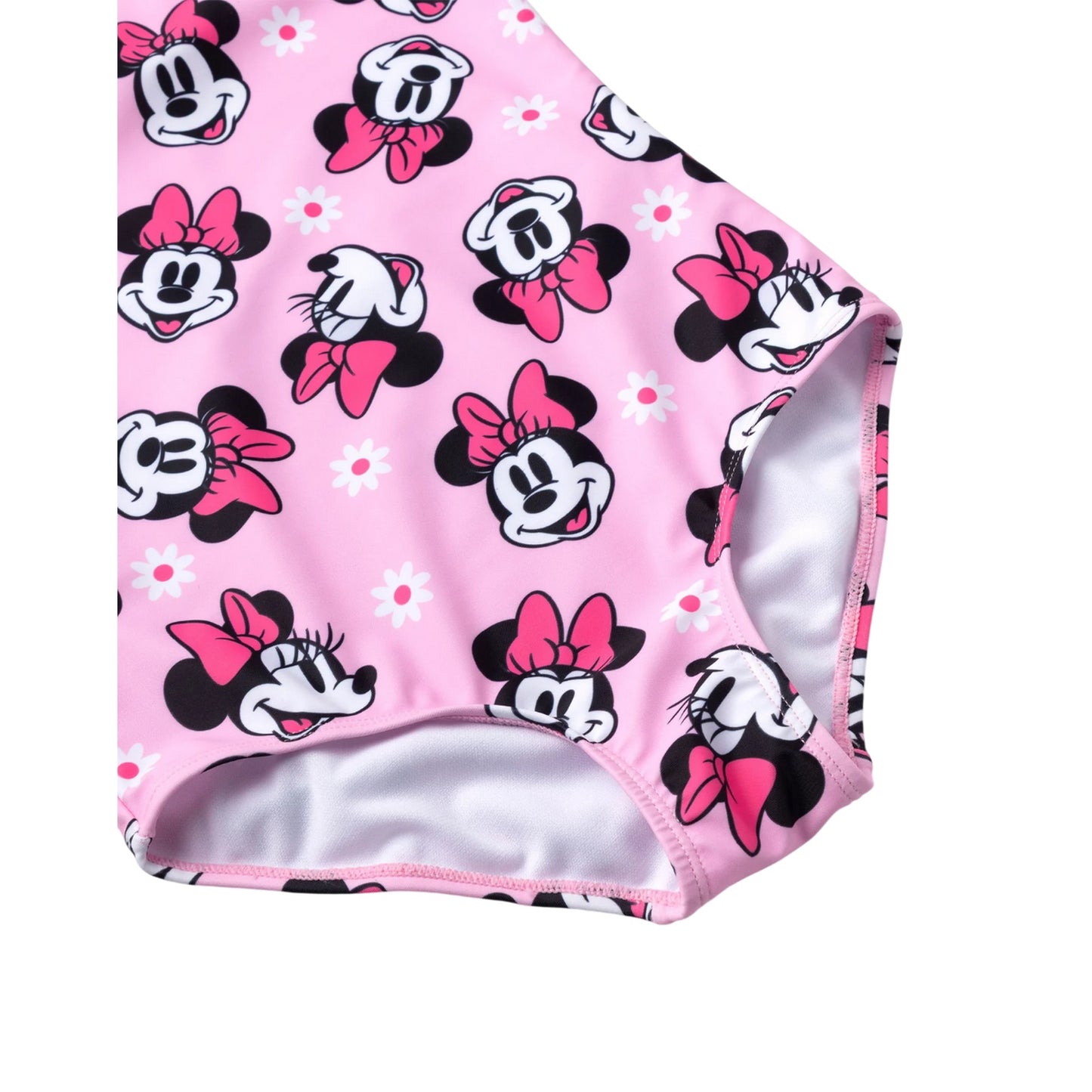 Pink - Side - Disney Girls Minnie Mouse One Piece Swimsuit