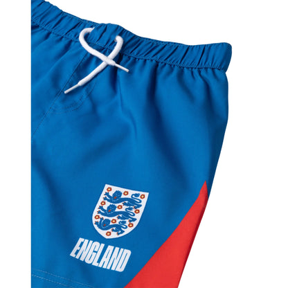 Blue - Side - England FA Boys Crest Swim Shorts