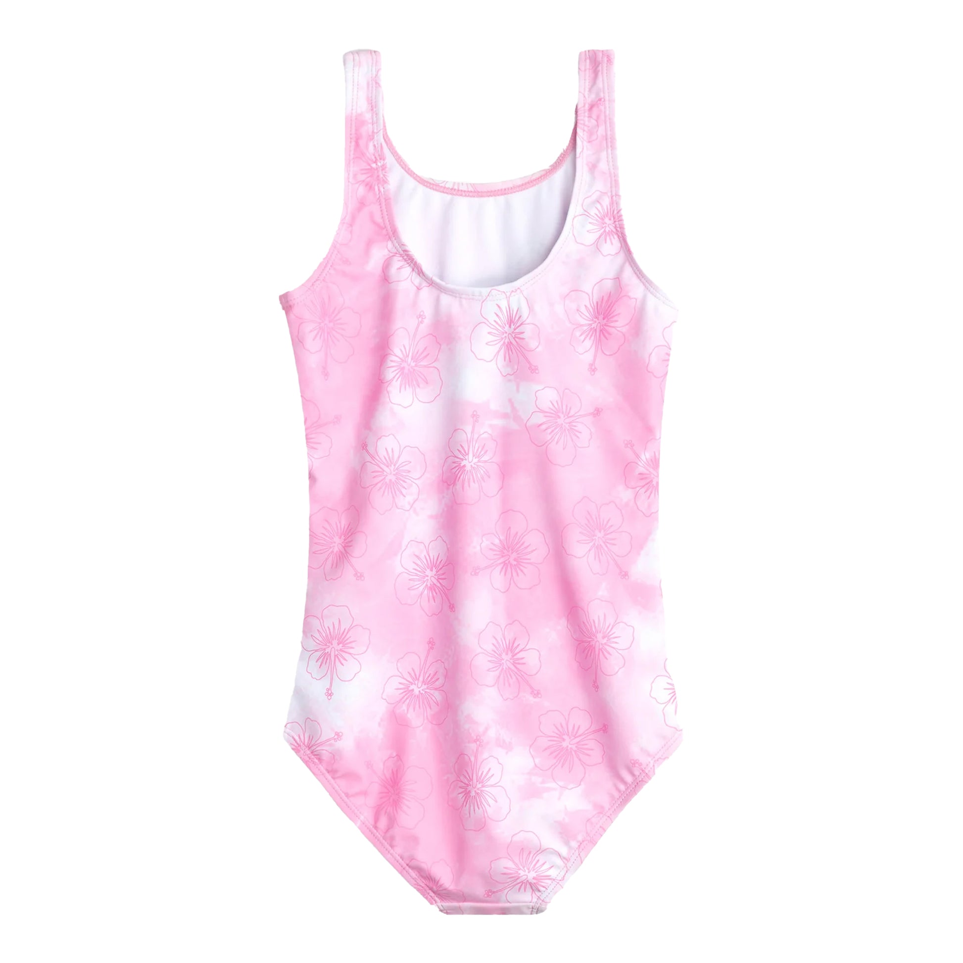 Pink - Back - Lilo & Stitch Girls Angel One Piece Swimsuit