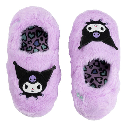 Purple - Side - Hello Kitty Girls Kuromi Slippers