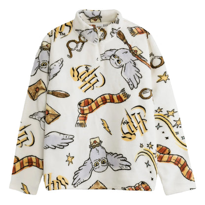 White - Front - Harry Potter Womens-Ladies Hedwig Jumper
