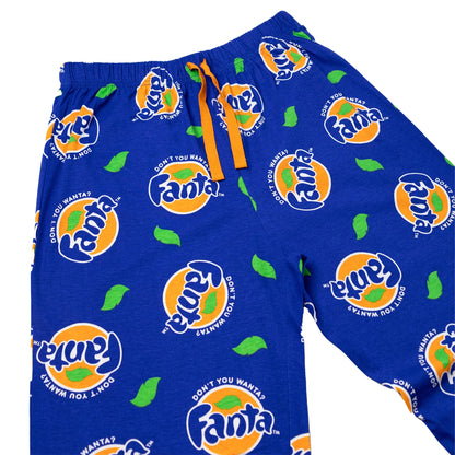 Blue - Side - Fanta Mens Logo Lounge Pants