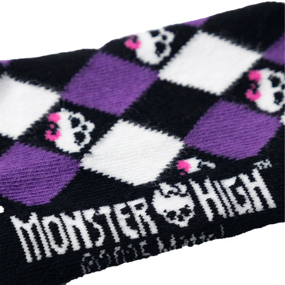 Purple - Lifestyle - Monster High Womens-Ladies Argyle Skulls Knee High Socks