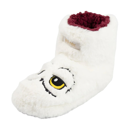 White - Front - Harry Potter Girls Hedwig Slipper Boots