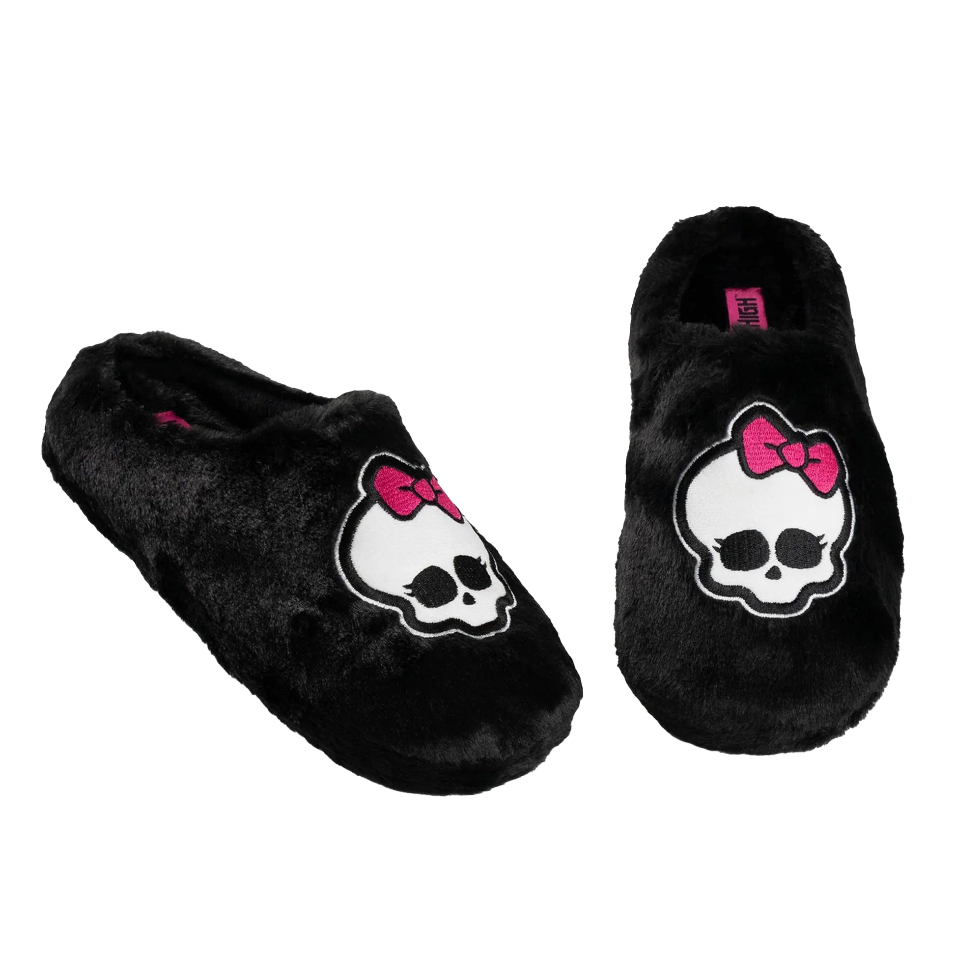 Black - Back - Monster High Womens-Ladies Character Mule Slippers