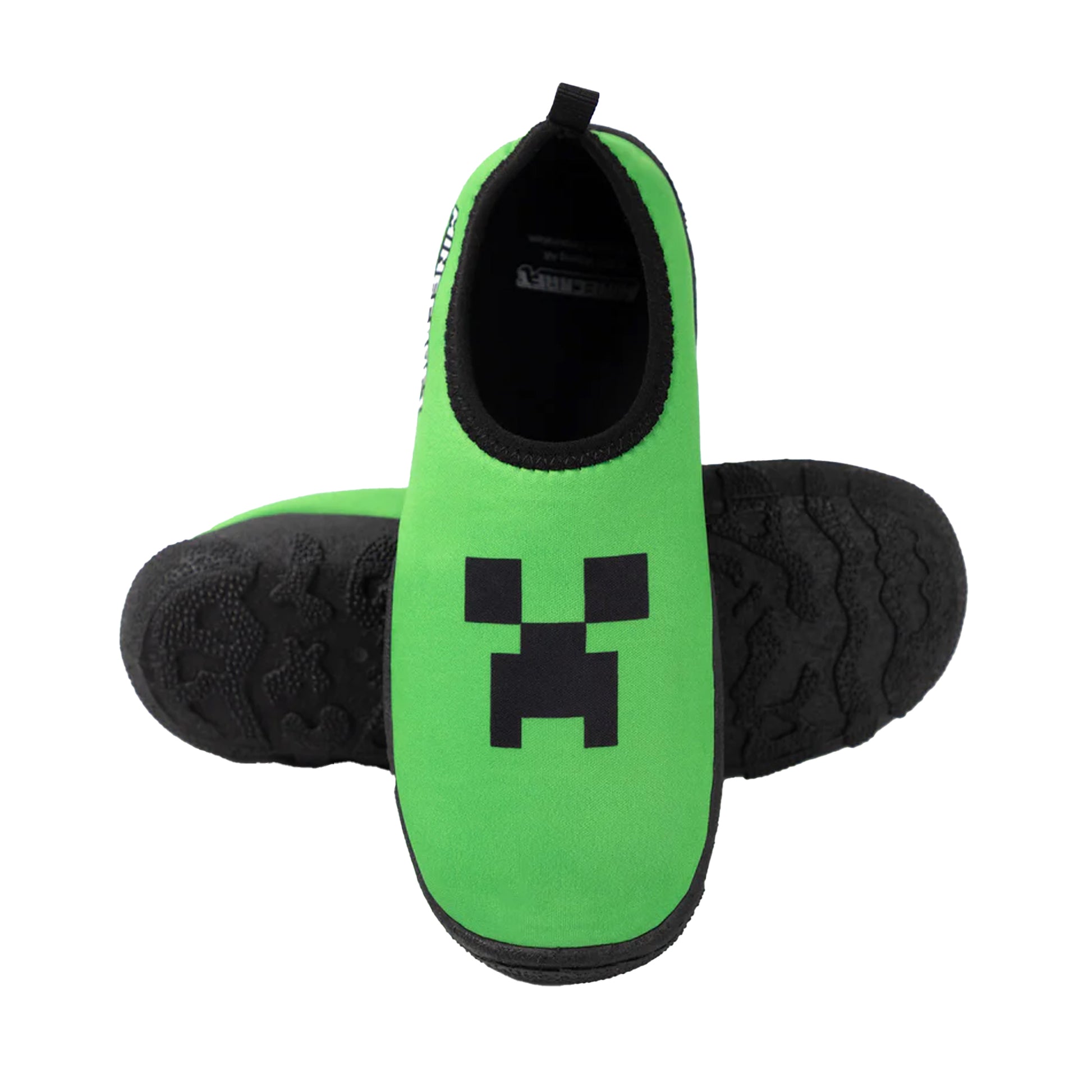 Green - Side - Minecraft Boys Aqua Creeper Water Shoes