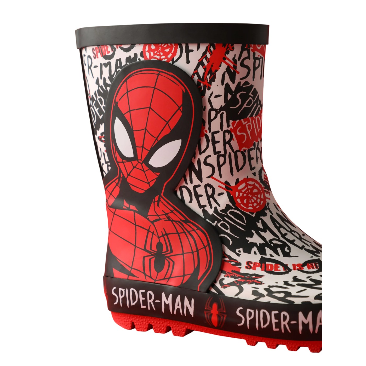 Red - Pack Shot - Spider-Man Boys Character Wellington Boots