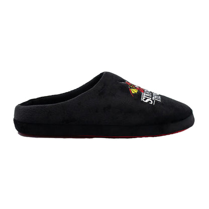 Black - Back - Stranger Things Childrens-Kids Logo Mule Slippers