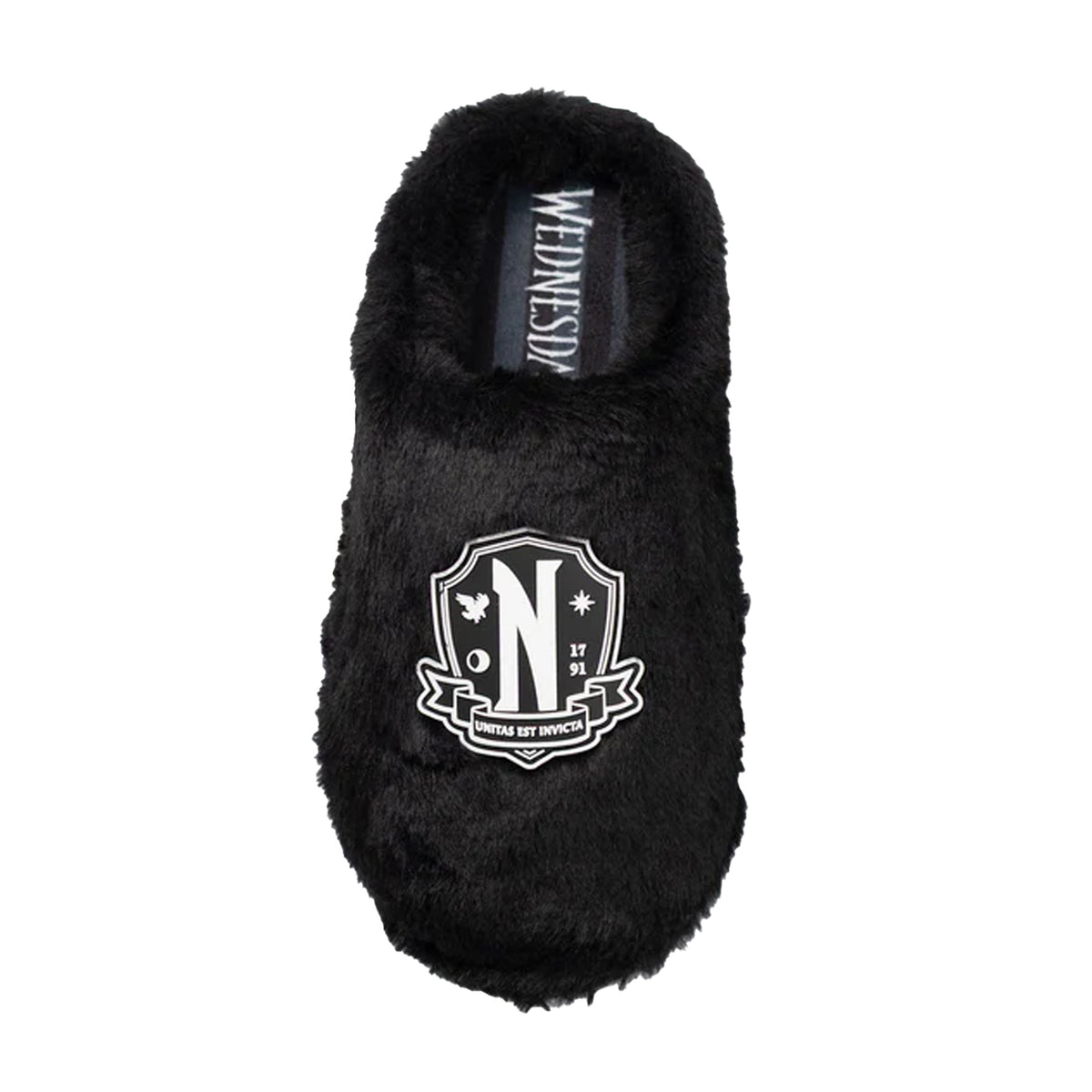 Black - Side - Wednesday Girls Logo Mule Slippers
