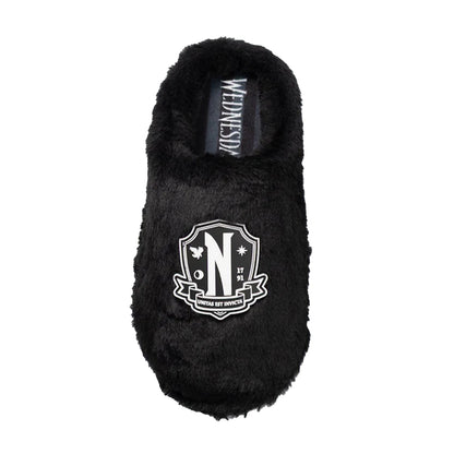 Black - Side - Wednesday Girls Logo Mule Slippers