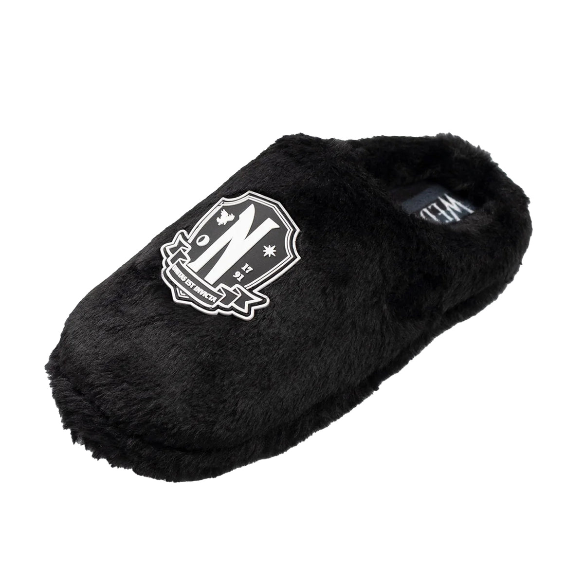 Black - Front - Wednesday Girls Logo Mule Slippers