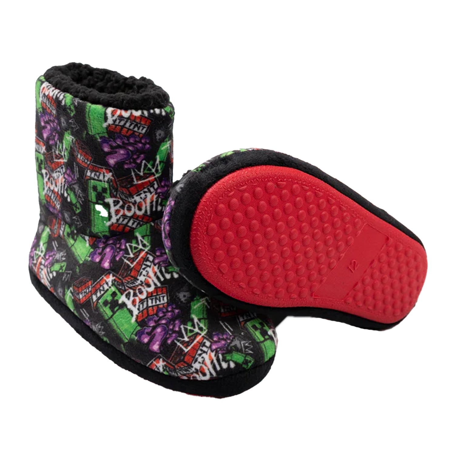 Multicoloured - Lifestyle - Minecraft Boys All-Over Print Slipper Boots
