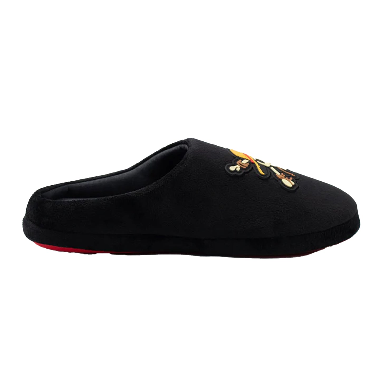 Black - Back - One Piece Mens Logo Mule Slippers