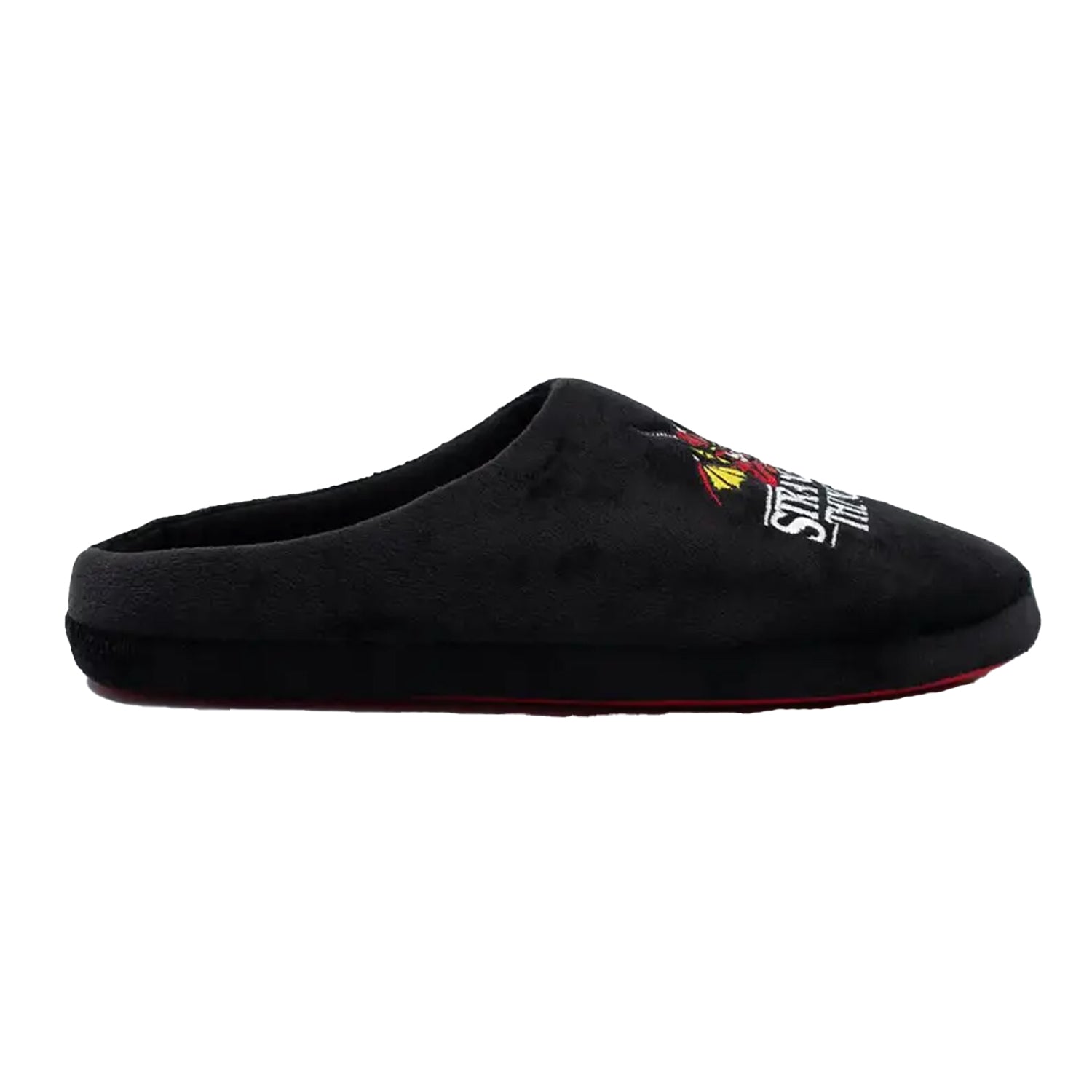 Black - Front - Stranger Things Unisex Adult Logo Mule Slippers