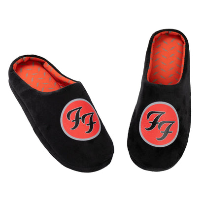 Black - Side - Foo Fighters Mens Logo Mule Slippers
