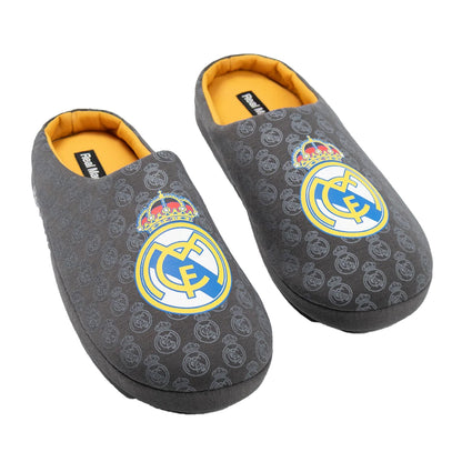 Black - Lifestyle - Real Madrid CF Mens Repeat Logo Mule Slippers