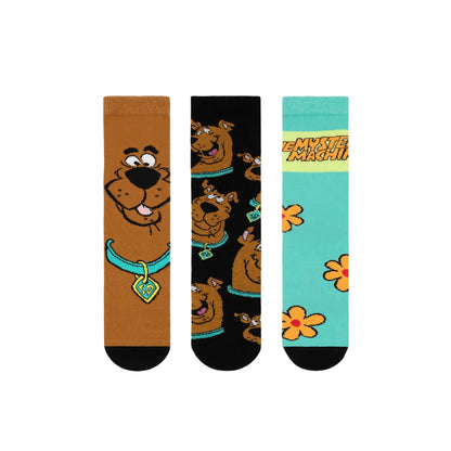 Multicoloured - Front - Scooby Doo Unisex Adult Character Calf-Length Socks (Pack of 3)