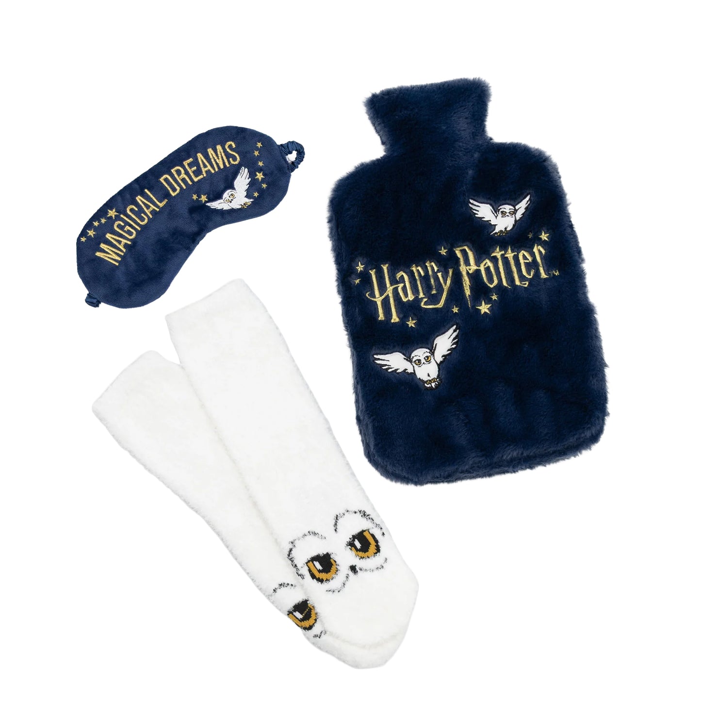 Blue-White - Front - Harry Potter Hedwig Hot Water Bottle Cover