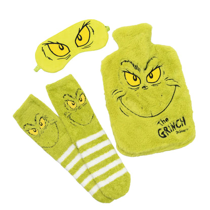 Green - Front - The Grinch Character Hot Water Bottle Cover (Pack of 3)