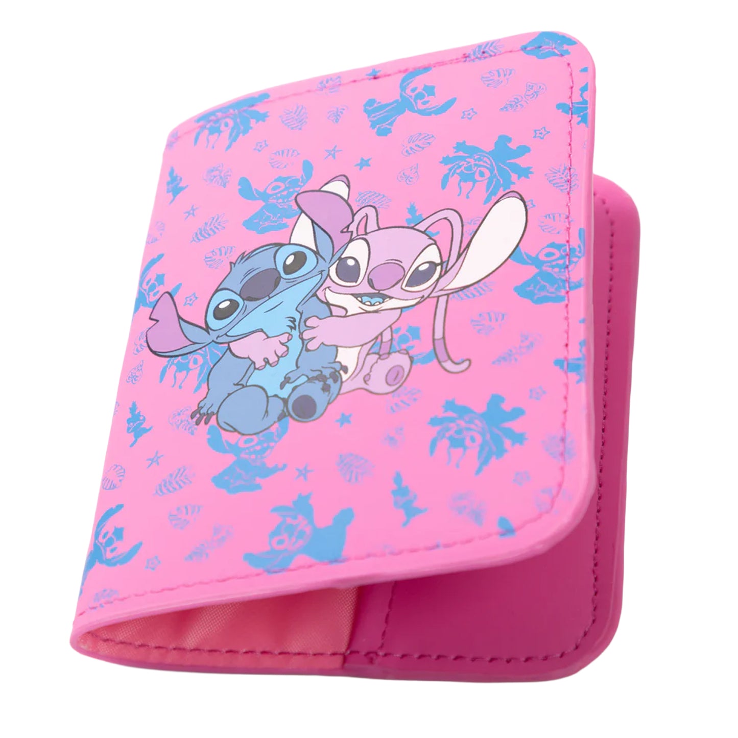 Blue-Pink - Back - Lilo & Stitch Stitch & Angel Passport Holder and Luggage Tag Set (Pack of 3)