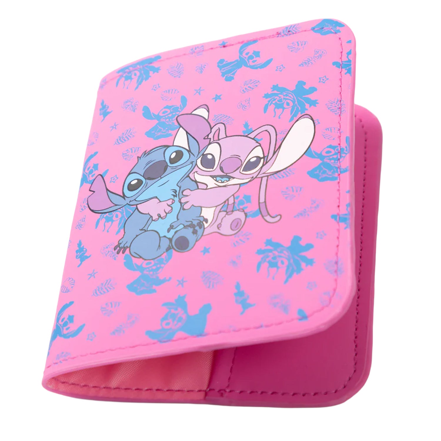 Blue-Pink - Back - Lilo & Stitch Stitch & Angel Passport Holder and Luggage Tag Set (Pack of 3)