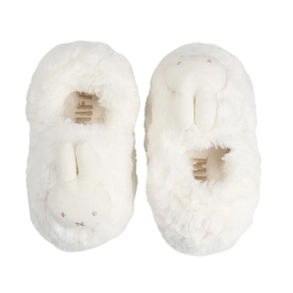 Cream - Side - Miffy Girls Character Face Mule Slippers
