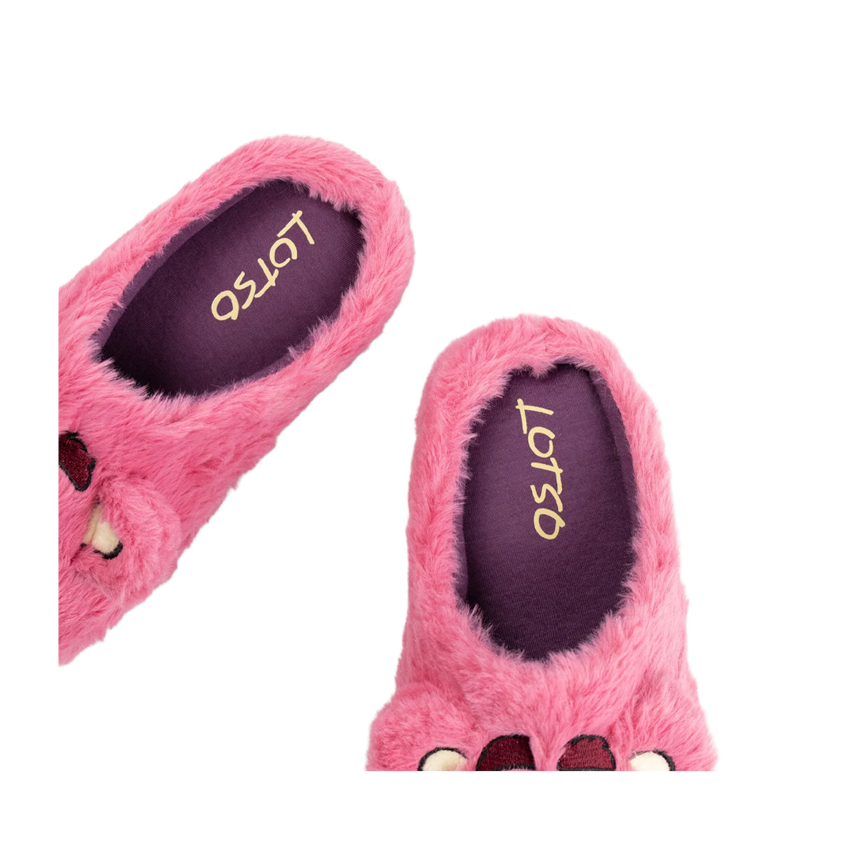 Pink - Side - Toy Story Womens-Ladies Lotso Slippers