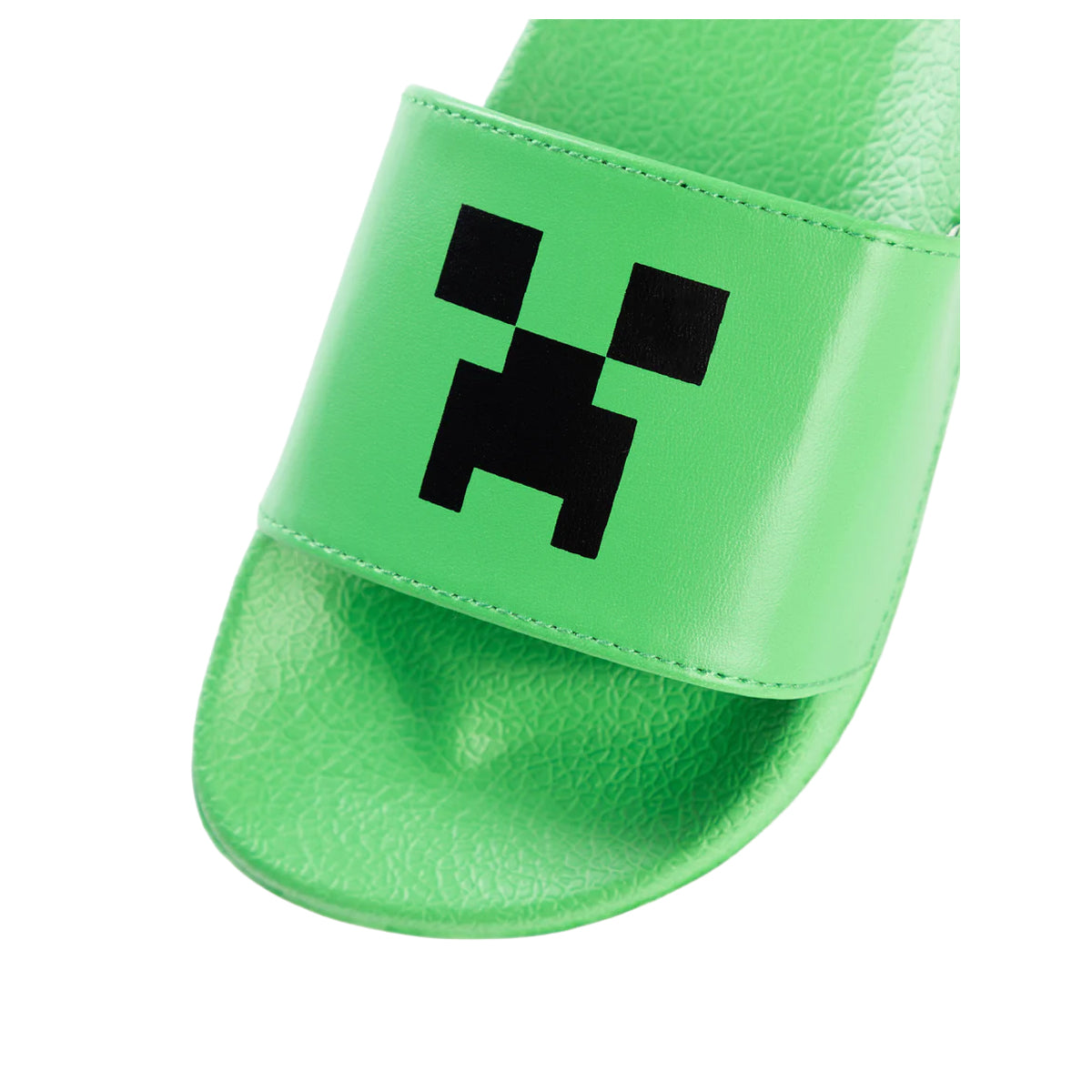 Black-Green Print - Side - Minecraft Boys Creeper TNT EVA Sliders
