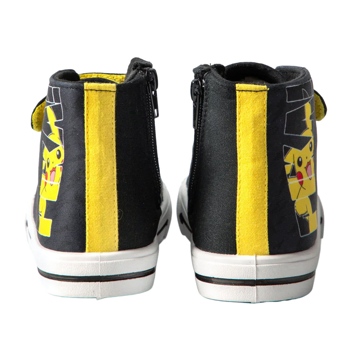 Black - Back - Pokemon Boys Pikachu Lace Up Trainers