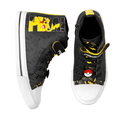 Black - Lifestyle - Pokemon Boys Pikachu Lace Up Trainers